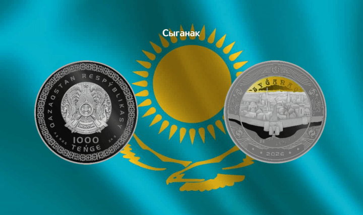 монета Казахстан нумизматика городо Сыганак